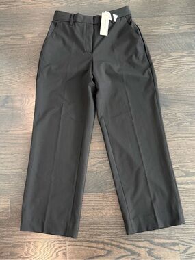 Banana Republic Black Straight Sculpted Stretch Trousers XS